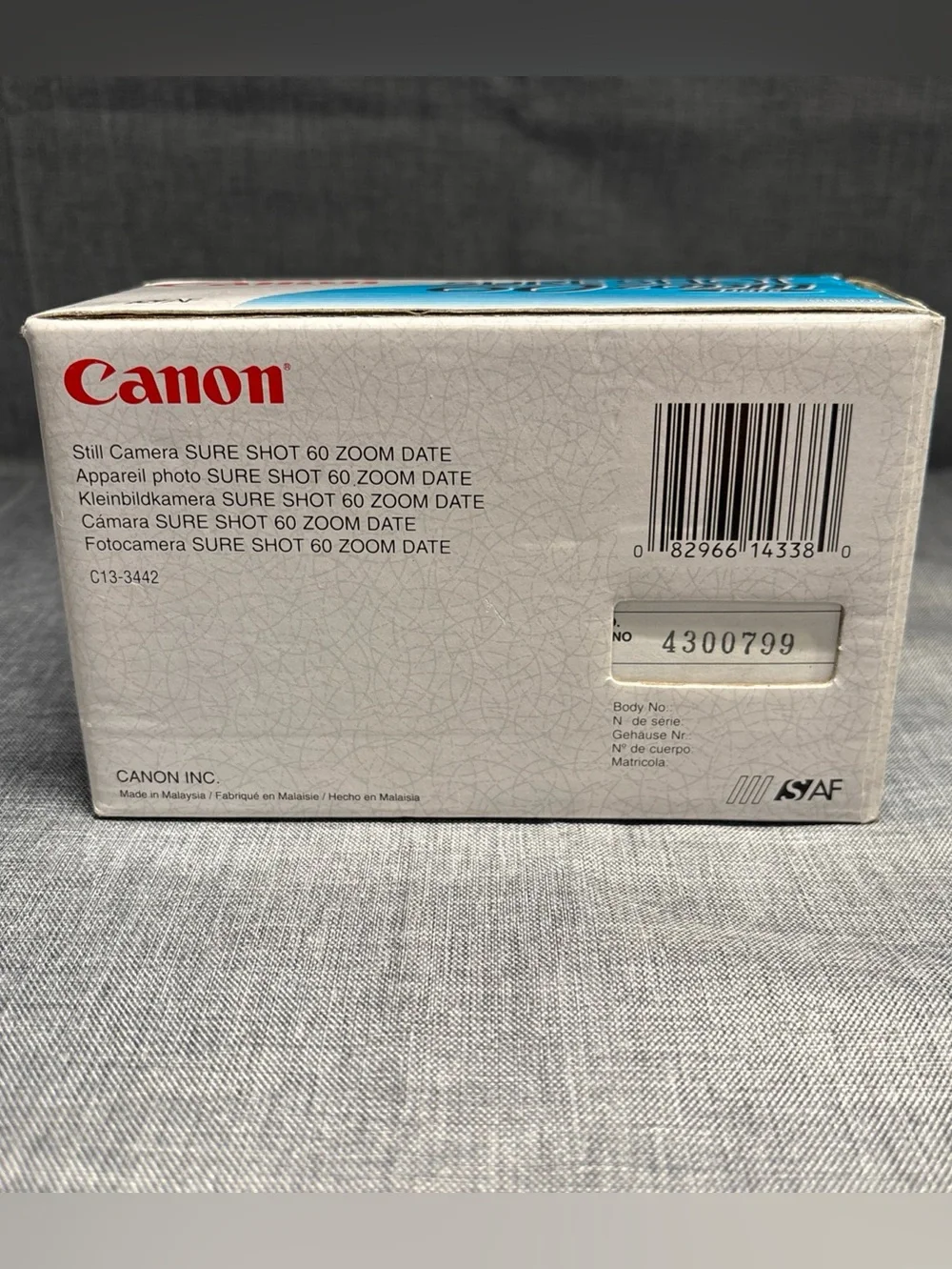Canon Sure Shot 60 Zoom Shot 35mm Point & Shoot Film Camera NOS See Description.